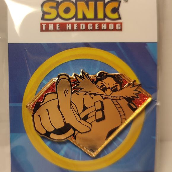 Sonic The Hedgehog Eggman Limited Edition And Golden Series Enamel Pins Bundle - Picture 3 of 3